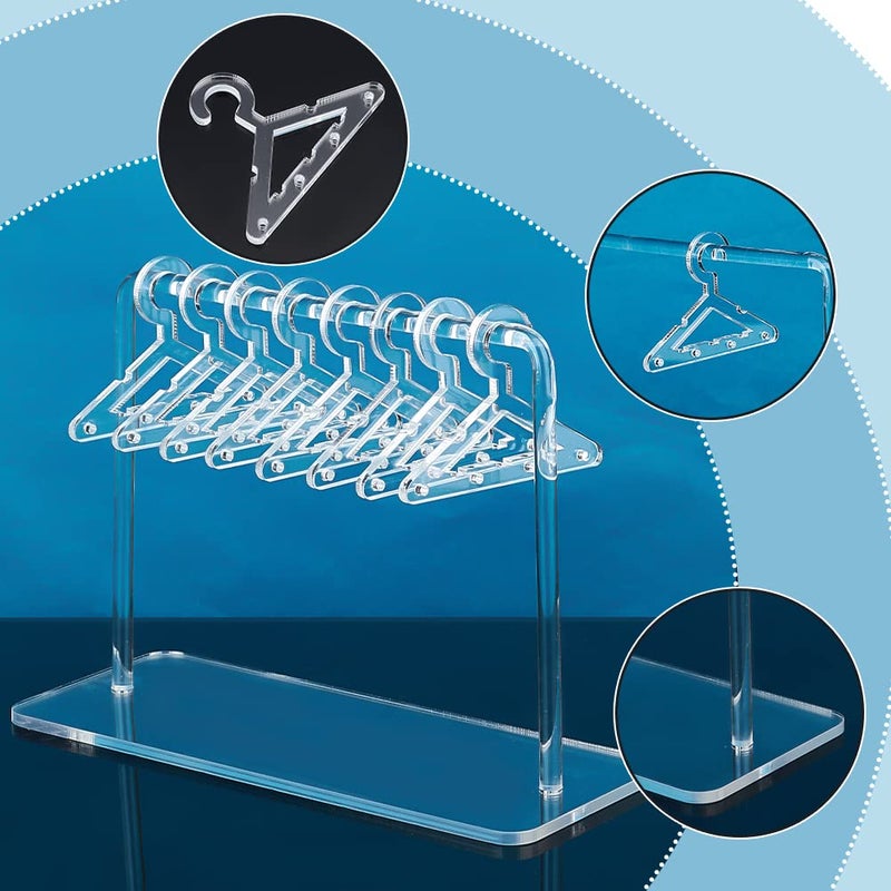 PH PandaHall Acrylic Earring Holder, Coat Hanger Shape Jewelry Organizer Clear Dangle Earring Display Stand Acrylic Ear Studs Display Rack for Retail Show Personal Exhibition, 2.3x5.9x4.2inch - Image 4