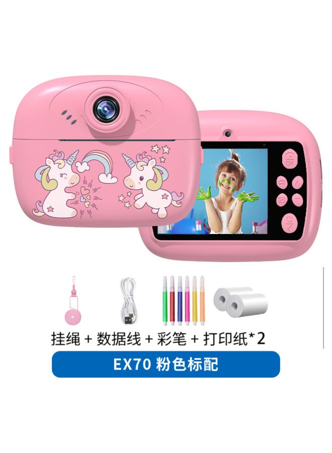 New Children's Camera Photographable Print Digital Camera Boy Toy Birthday Gift Polydon Camera - Image 1