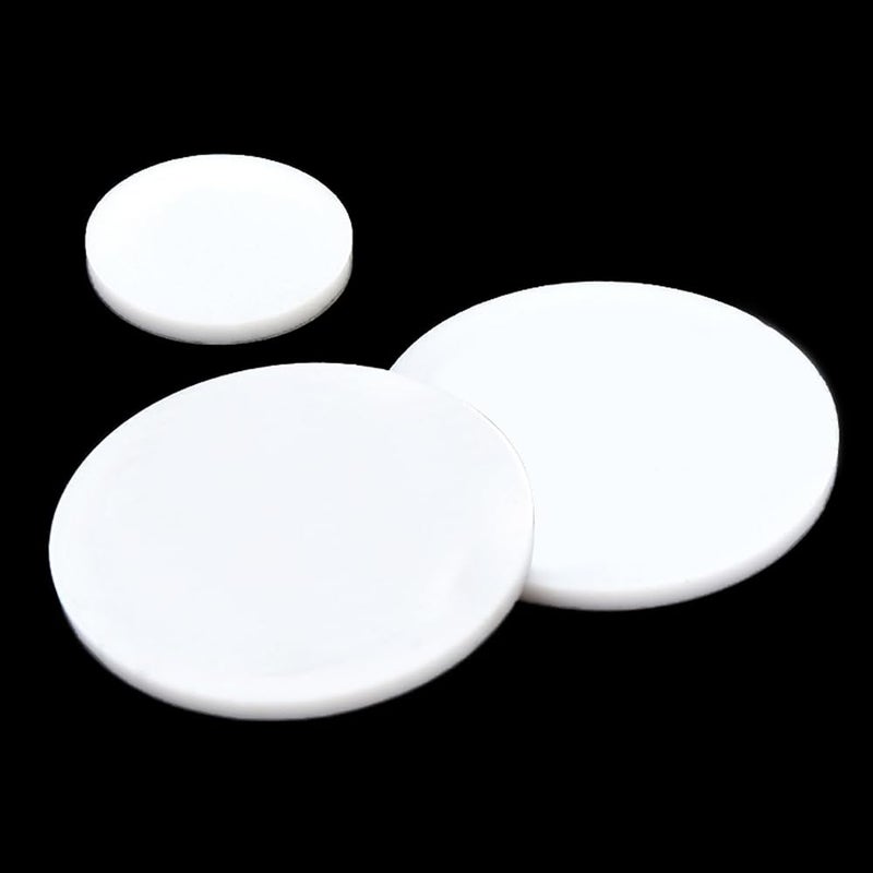 PTFE High Temperature Round Gasket Pads 10pcs 30mmx1mm White Sheet - Image 4