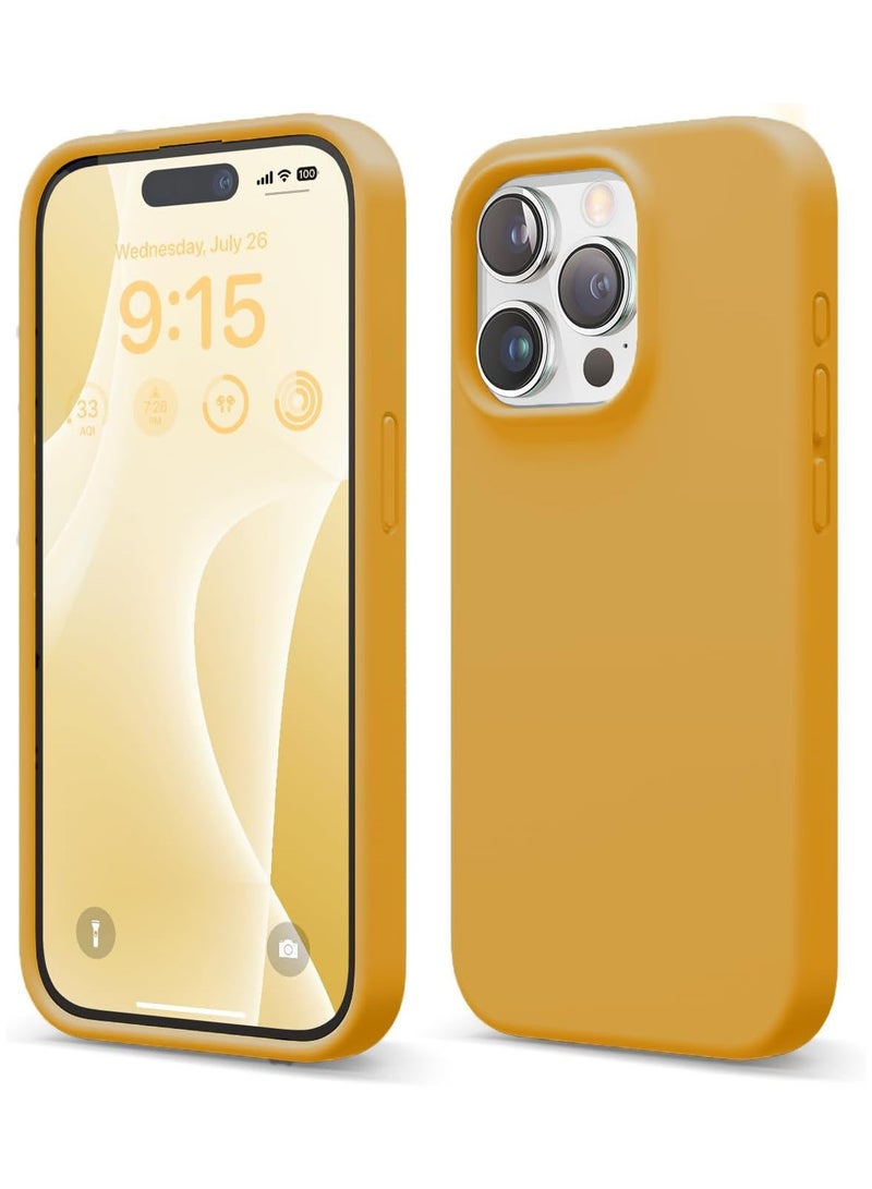 Soft Silicone Case Compatible with iPhone 16 Pro, Liquid Gel Silicone Rubber, Soft Silky Touch [3-Layer Shockproof Structure], Anti-Scratch Microfiber Lining Shockproof Back Cover - Image 1