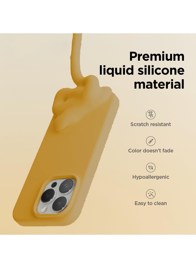 Soft Silicone Case Compatible with iPhone 16 Pro, Liquid Gel Silicone Rubber, Soft Silky Touch [3-Layer Shockproof Structure], Anti-Scratch Microfiber Lining Shockproof Back Cover - Image 2