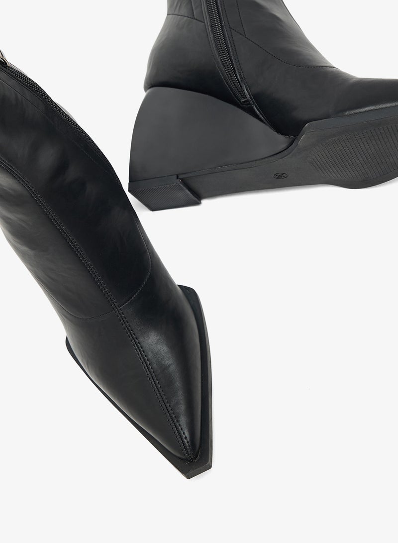 ايلا بوتات كاحل إسفين بكعب مدبب - Image 4