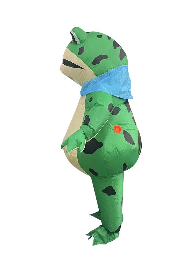 Inflatable Frog Costume For Adults Green 150-190cm Height Size L - Image 5