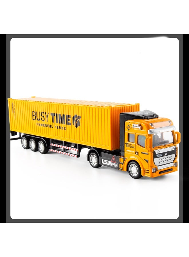 هالامودو 1:48 شاحنة سبائك موديل، الباب الخلفي مفتوح الجسم قابل للفصل التصميم، سحب سبائك الظهر لعبة نموذج السيارة، محاكاة زخرفة سبائك السيارة موديل، مجموعة سبائك شاحنة حاوية هدية للفتيان الفتيات الذكرى عرض زخرفة، 32*5.5*7.5 سم - Image 2