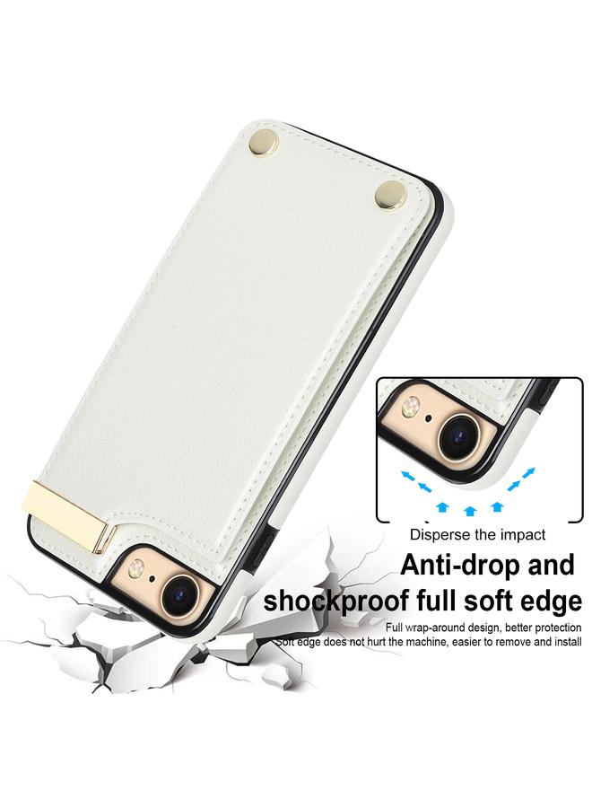 S-TOP Case For iPhone SE 2022 / 2020 / 8 / 7 Metal Buckle Card Slots Phone Case - Image 3