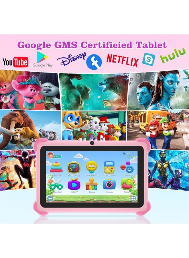 Trayoo Kids Tablet, 7 inch Toddler Tablet for Kids, 32GB Toddler Tablet, Tablets for Kids with Case Included, Parental Control, Dual Camera, GMS, WiFi (Pink) - Image 3