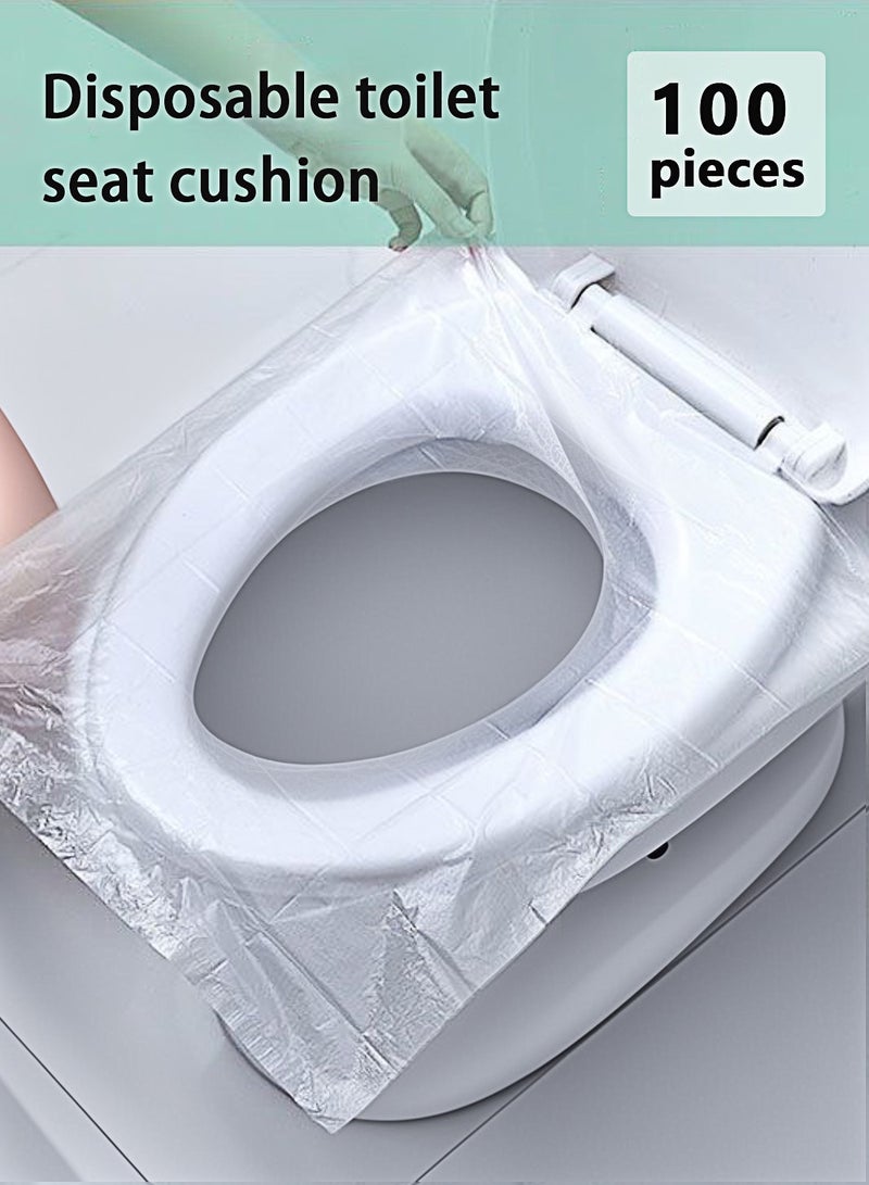 100-Piece Disposable Toilet Seat Cover Set Clear Home bathroom, travel hotel specific hospital toilet set, hotel seat cushion - Image 1