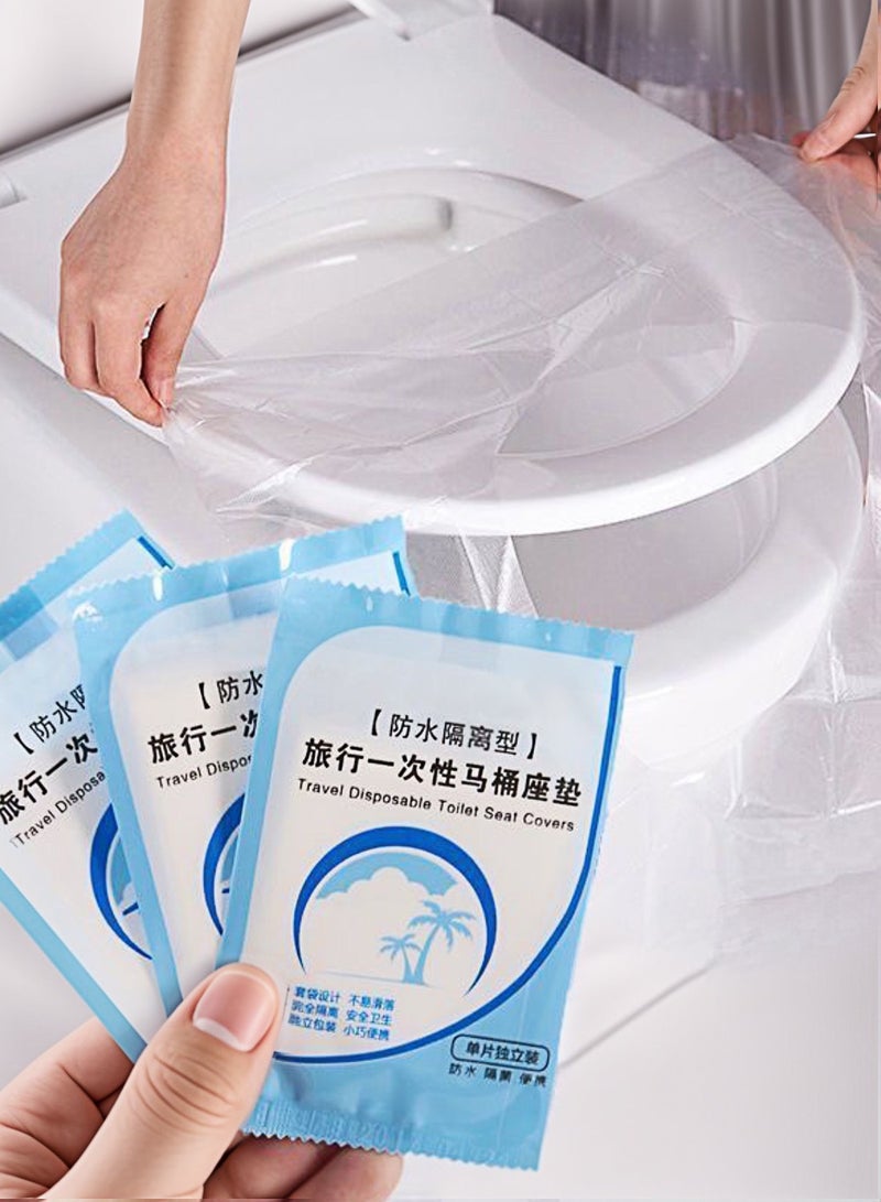 100-Piece Disposable Toilet Seat Cover Set Clear Home bathroom, travel hotel specific hospital toilet set, hotel seat cushion - Image 2