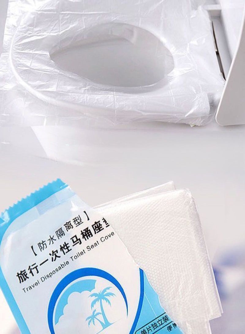 100-Piece Disposable Toilet Seat Cover Set Clear Home bathroom, travel hotel specific hospital toilet set, hotel seat cushion - Image 3
