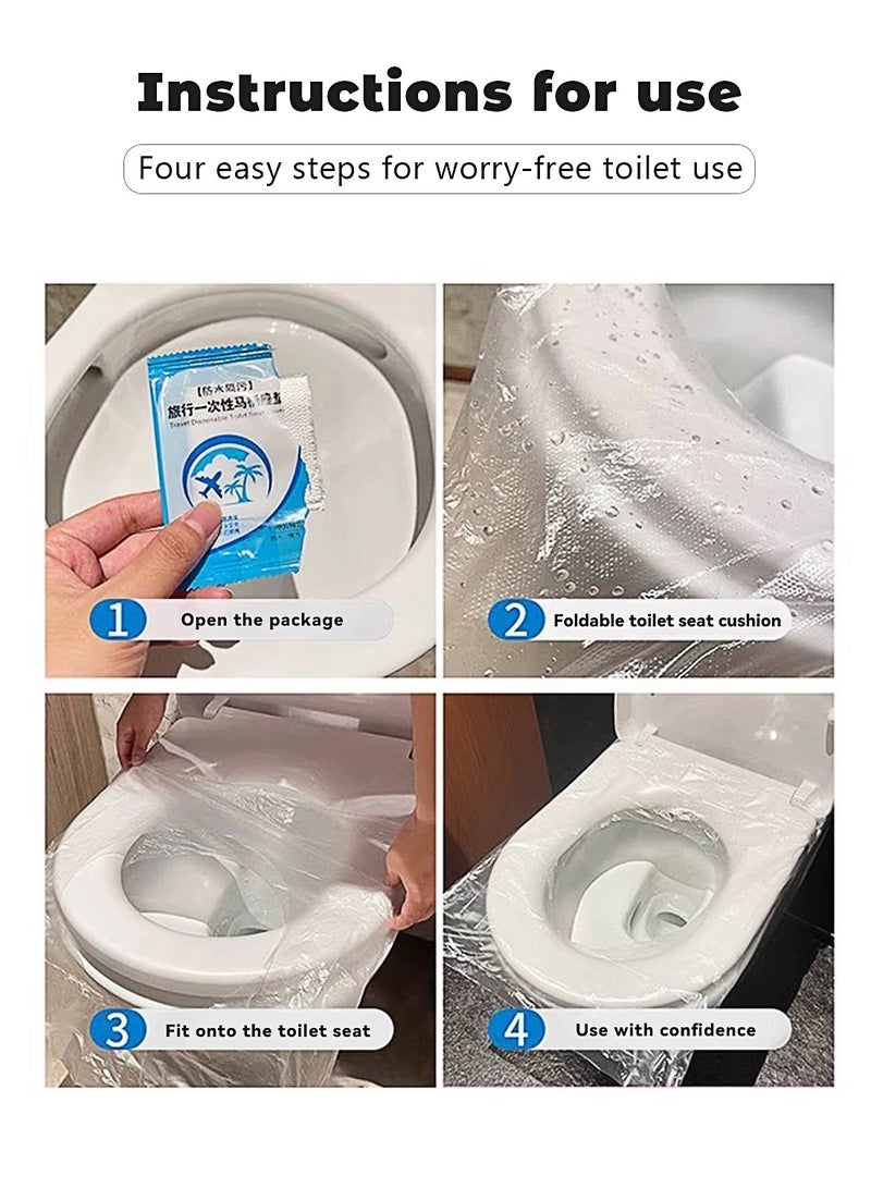 100-Piece Disposable Toilet Seat Cover Set Clear Home bathroom, travel hotel specific hospital toilet set, hotel seat cushion - Image 5