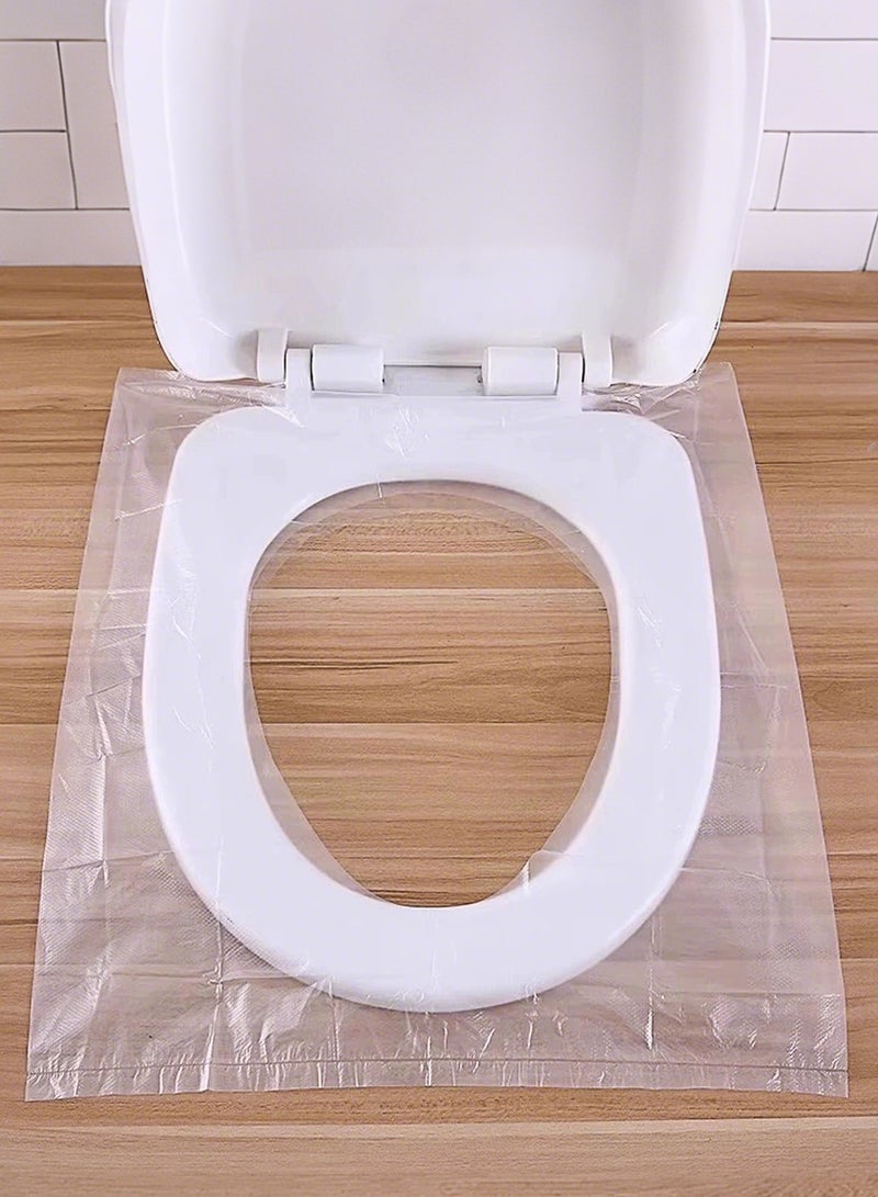 100-Piece Disposable Toilet Seat Cover Set Clear Home bathroom, travel hotel specific hospital toilet set, hotel seat cushion - Image 4