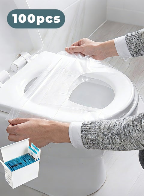 100-Piece Disposable Toilet Seat Cover Set Clear Home bathroom, travel hotel specific hospital toilet set, hotel seat cushion