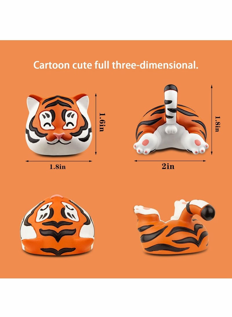 Captaintech Tiger Tiger Head Magnet for Refrigerator Cute Items for Tiger Lovers-Practical Refrigerator Decorations Fun Gifts 2 Sets of Magnet Decorations for Office and Home - Image 2