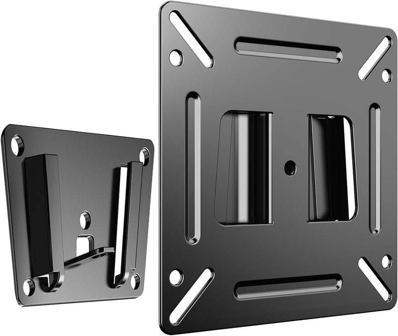TETVIK Monitor Wall Mount Most 14-24“ TVs Computer Universal Low Profile RV TV Wall Mount VESA Up to 100x100mm Max Weight 30lbs Fits 15 19 20 22 23 Inch Camper Small Monitor Mount Bracket - Image 1