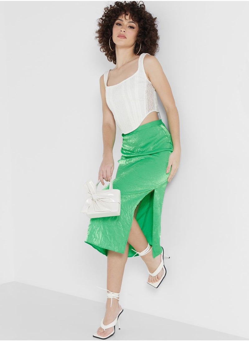 TOPSHOP - High Waist Knitted Skirt - Image 1