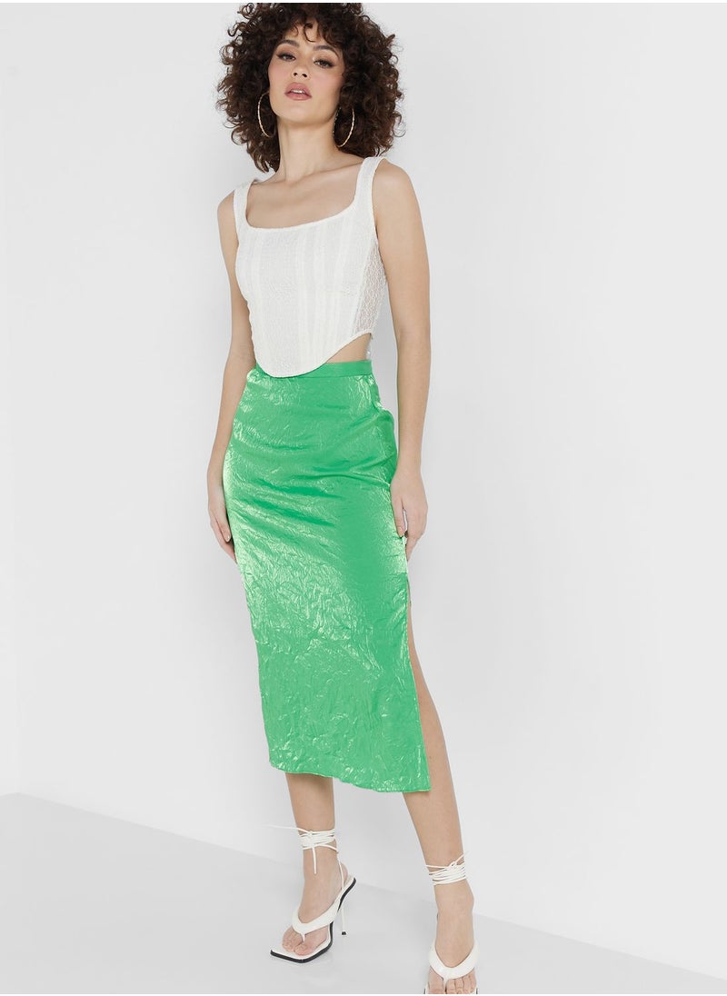 TOPSHOP - High Waist Knitted Skirt - Image 1