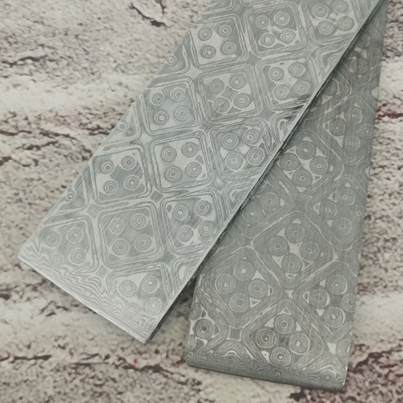 Damascus Steel Billet: Peacock Feather Pattern - High Density Toughness Forged Clamp Steel for DIY Cutting Tool Makers - Image 4