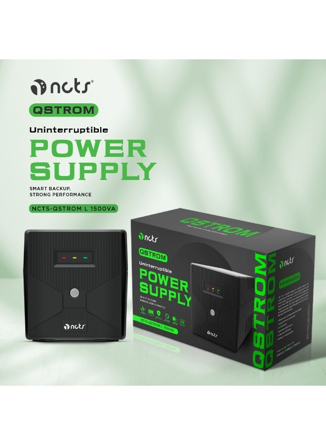 NCTS Line Interactive UPS NCTS QSTROM L SERIES 1500VA Voltage Input 220V Buck Up AVR Voltage Stabilization Fast Transfer Reliable Buck Up for Home & Office Equipment - Image 3