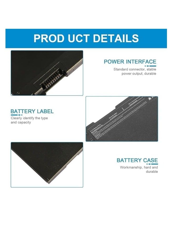 CM03XL Battery fit/HP/EliteBook 740 745 755 840 845 850 855 G1 G2 Series,/HP' ZBook 14 15u, P/N: HSTNN-DB4Q HSTNN-L11C-5 HSTNN-LB4R 717376-001 CM03 CM03050XL Notebook Laptop Battery - Image 2