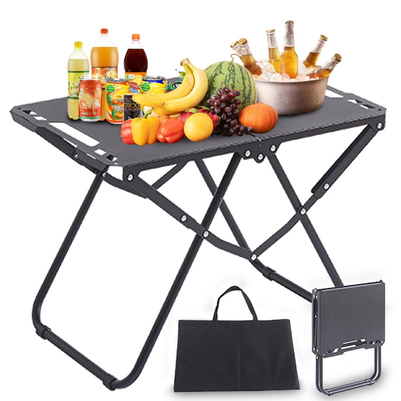 WMBOOX Metal Portable Tactical Camping Table, Foldable Lightweight Small Table with Storage Bag, Durable Carbon Steel Outdoor Picnic Table, Perfect for Fishing, Hiking and BBQ - Image 1