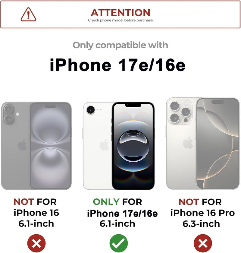 ديكسنور حافظة لهاتف iPhone 17e، حافظة iPhone 16e [غطاء كاميرا منزلق مدمج وحامل]، متوافقة مع MagSafe، حافظة مغناطيسية متينة مقاومة للصدمات لهاتف iPhone 17e/16e، مقاس 6.1 بوصة، لون أخضر عسكري - Image 2