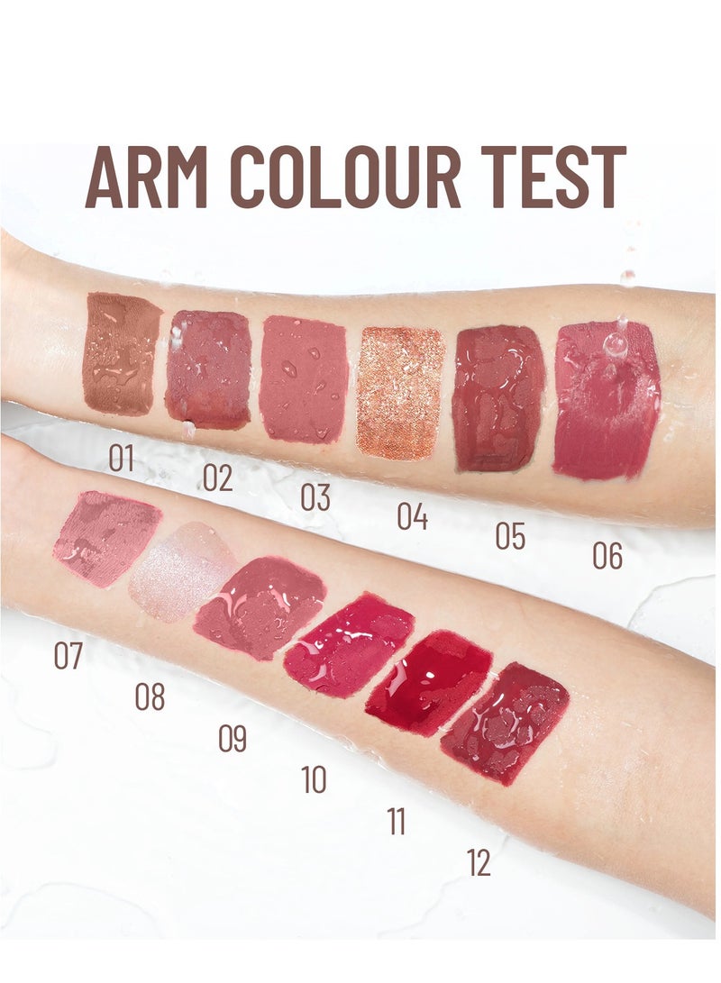 SAM SUGAR 12 Colors Book Style Velvet Matte Liquid Lipstick Christmas Gift Set Long-Lasting Non-Stick Cup Not Fade Shimmer Nude Lip Gloss Thanks For the Love Lip Set (Set A) - Image 2