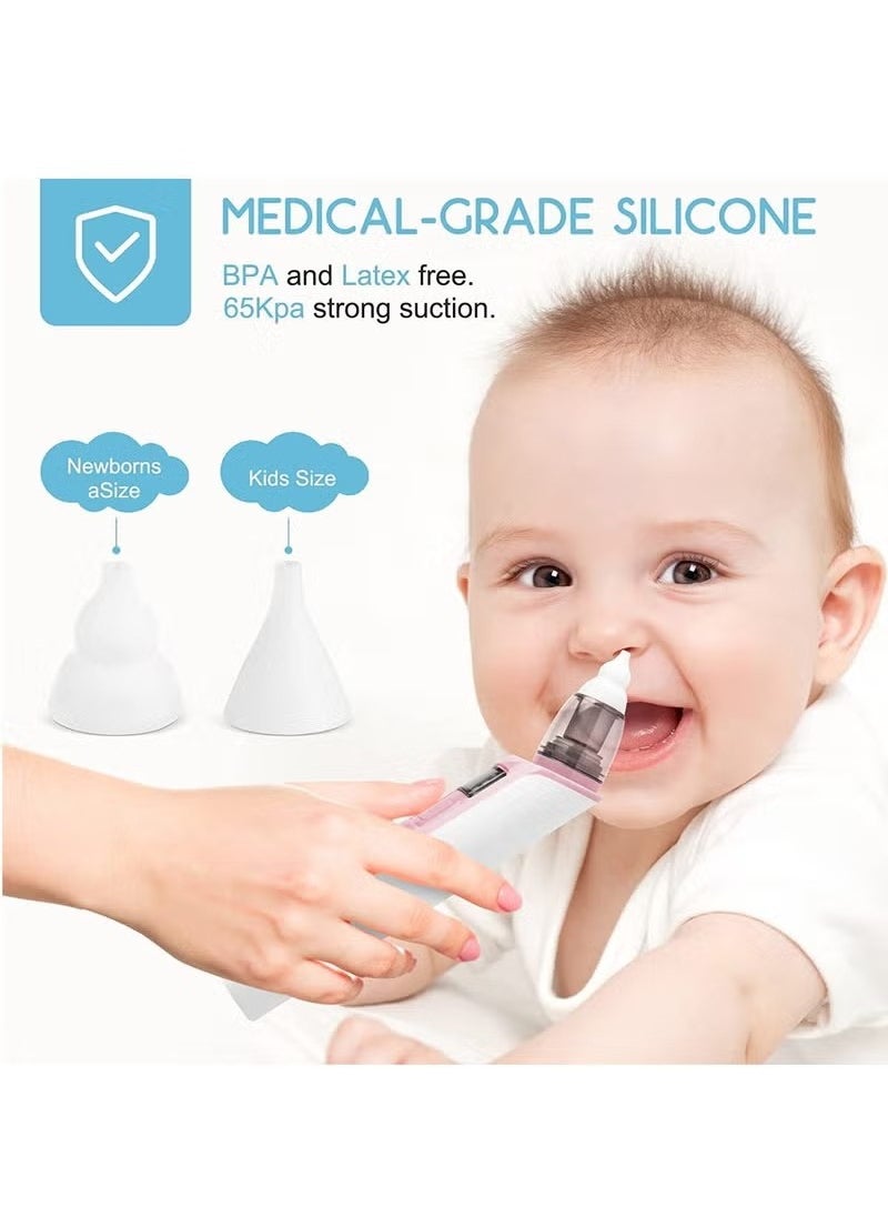 Gonice Baby Nasal Aspirator Silent Electric Nose Suction , Waterproof, LED Screen Display, 6 Suction Levels ,2 Sizes Silicone Tips,Professional Baby Nasal Aspirator  - Image 3