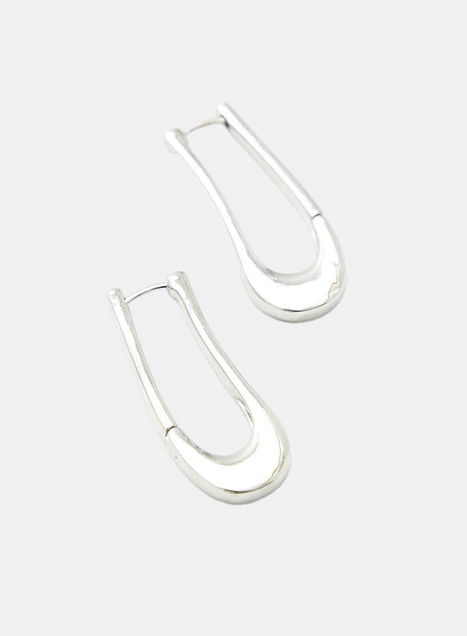 FOREVER 21 Geo Hoop Earrings  - Image 2