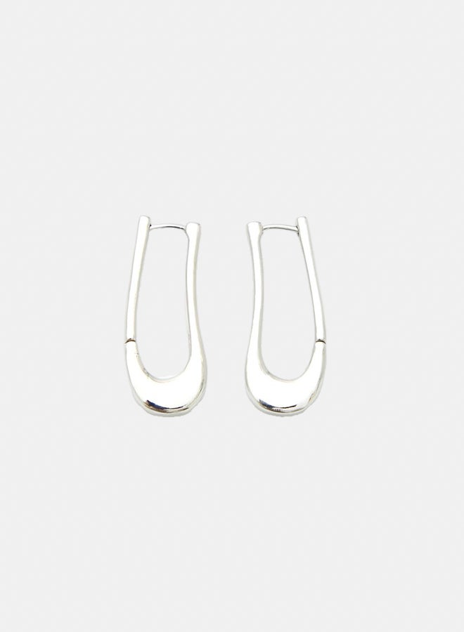 FOREVER 21 Geo Hoop Earrings  - Image 1