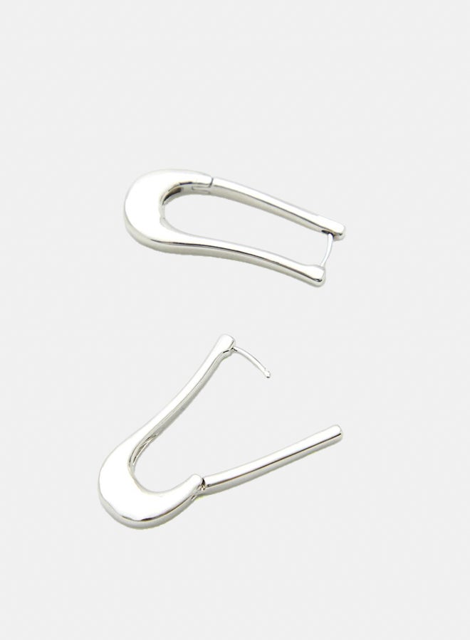 FOREVER 21 Geo Hoop Earrings  - Image 3