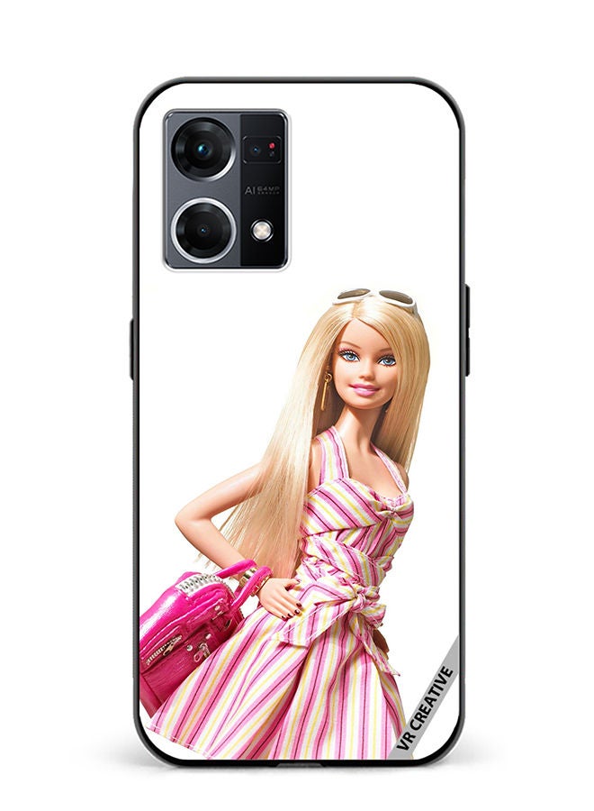 VR CREATIVE Protective Case Cover For Oppo Reno8 4G Barbie Design Multicolour - Image 1