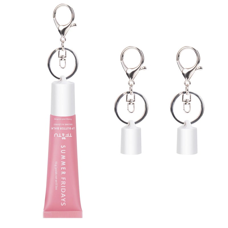 Rolitwils Keychain Holder for Lip Gloss Summer Fridays - Lip Balm Holder Keychain - Portable Lipgloss Case with Keyring - Image 1