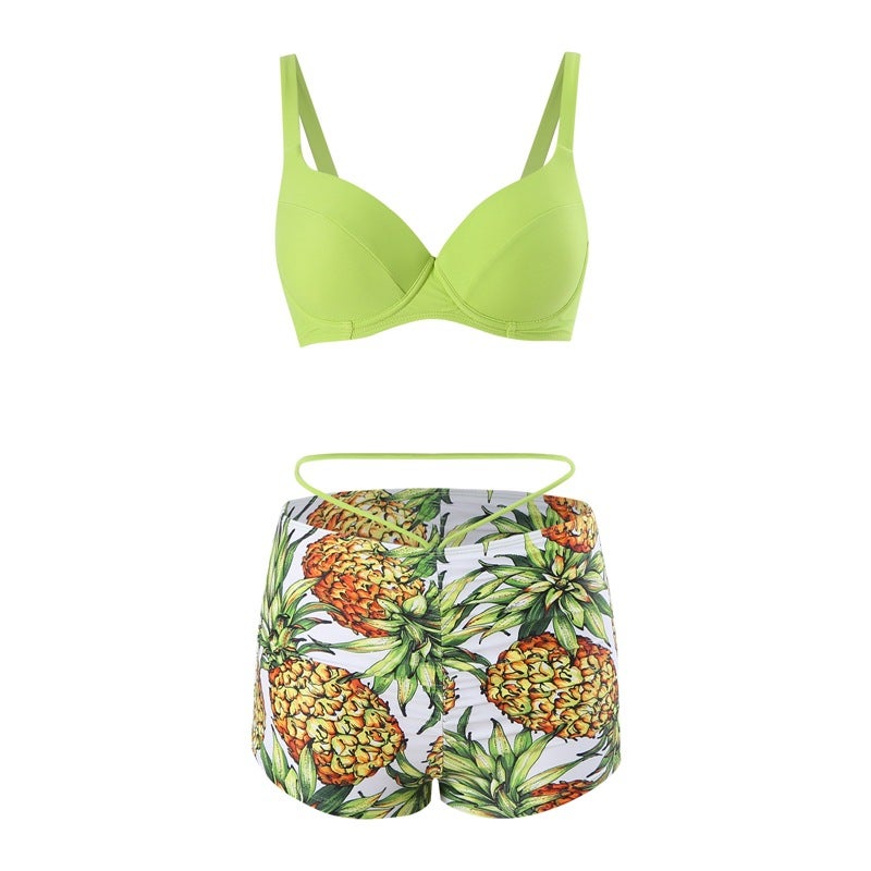 New Parent-Child Swimwear Women'S Blouse Long-Sleeved Sunscreen Hard Bag Bikini Three-Piece Купальник - Image 1