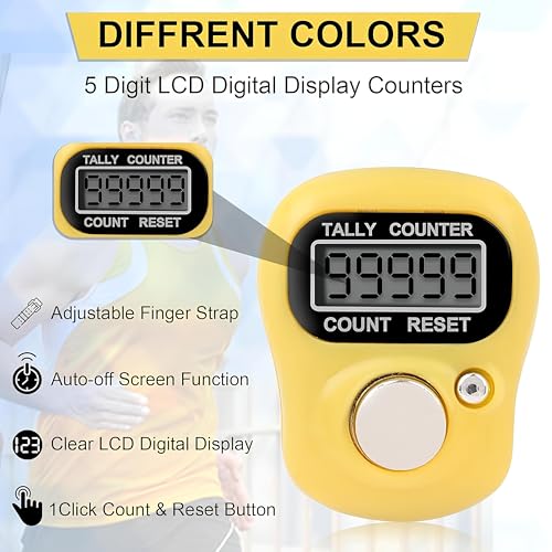 Gladiadora® Digital Finger Counter for Chanting Jap and Multi use Finger Counter Different Use- for naam jaap -Mantra Jap - Multicolor (Pack of-1) - Image 4