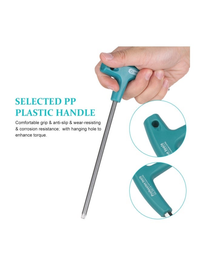 NIBEMINENT 8-Piece Metric T-Type Hexagon Wrench Set Green/Silver 31.00x3x21cm - Image 4