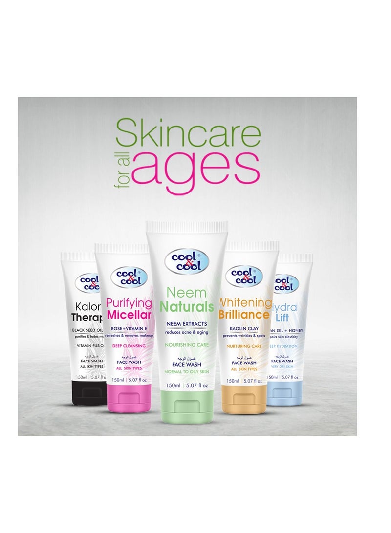 كول اند كول غسول الوجه كول آند كول نيم ناتشورالز 150 مل - زيت النيم الطبيعي، مضادات الأكسدة، خالي من البارابين، منعش ومنشط، يعالج ندبات حب الشباب ويغذي البشرة، مناسب للبشرة العادية إلى الدهنية - Image 5