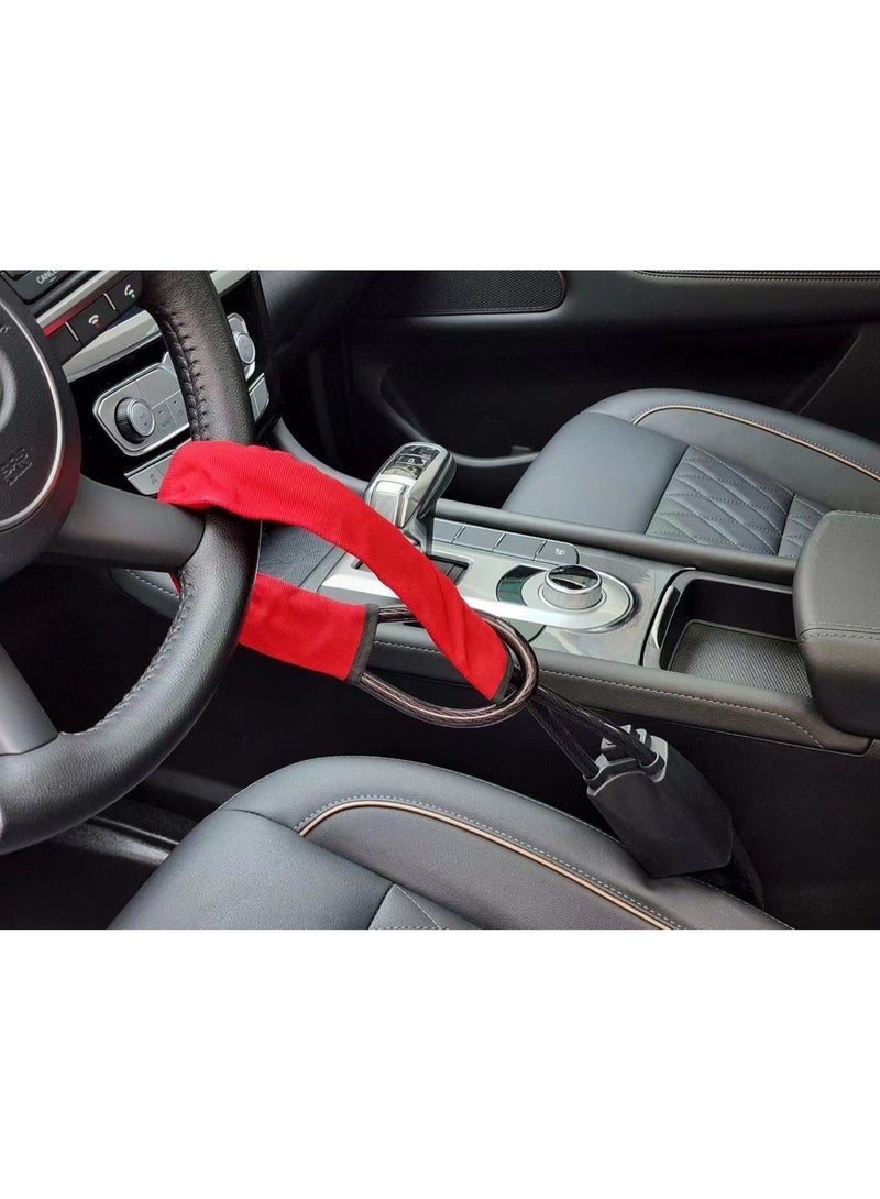 قفل مقود السيارة، قفل مضاد للسرقة مزود بـ 3 مفاتيح، ملحق داخلي عالمي للسيارة مناسب لمعظم السيارات، سهل الاستخدام والتخزين، مجموعة داخلية للسيارة، ملحقات السيارات، عملية سهلة. - Image 3