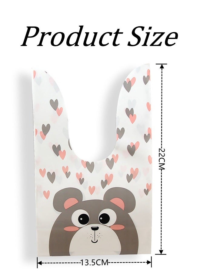 150 عبوة من أكياس الحلوى المطبوعة عليها صور دببة لطيفة، أكياس هدايا للأطفال الصبيان والبنات، تخزين آمن للأغذية، تغليف هدايا لحفلات استقبال المولود الجديد وحفلات الزفاف وحفلات العيد وحفلات أعياد الميلاد والعطلات وتغليف هدايا الوجبات الخفيفة اليومية - Image 5