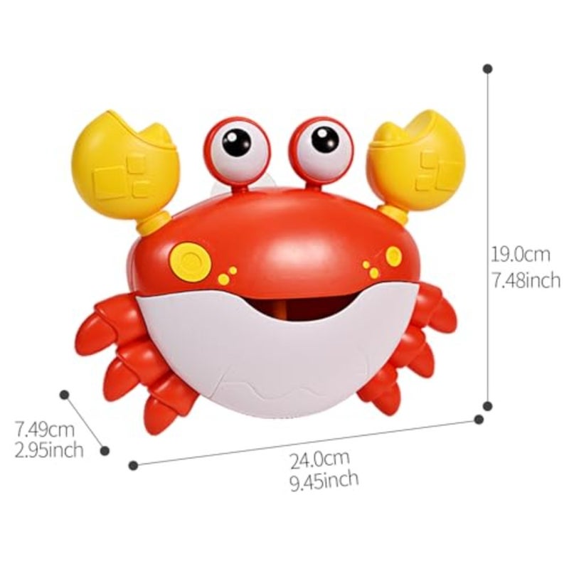 Crab Bubble Bath Maker for The Bathtub, Blows Bubbles and Plays 12 's Songs, Sing-Along Bath Bubble Machine Baby, Toddler Bath Toys Makes Great Gifts for 3 Years Girl Boy - Image 2
