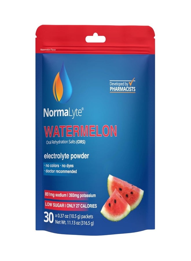 NormaLyte Watermelon - Electrolyte Powder Packets | Clinically Studied Electrolyte Drink Mix | 30 Count Effective Hydration Sticks - Image 1