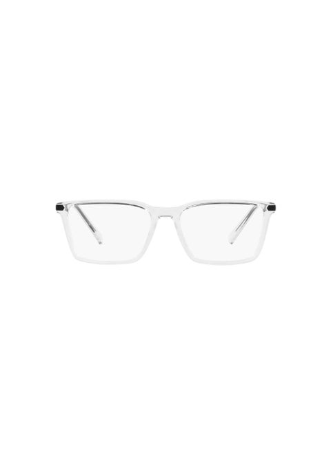 A|X ARMANI EXCHANGE Men's Ax3077 Rectangular Prescription Eyewear Frames, Crystal/Demo Lens, 54 mm