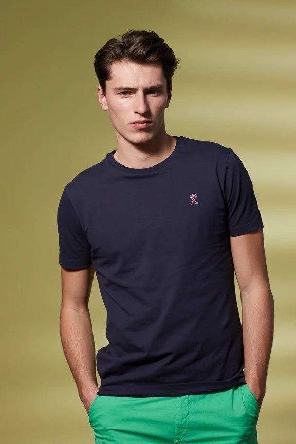 Vicomte A. Travis Navy T-Shirt 100% Cotton