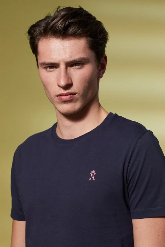 Vicomte A. Travis Navy T-Shirt 100% Cotton