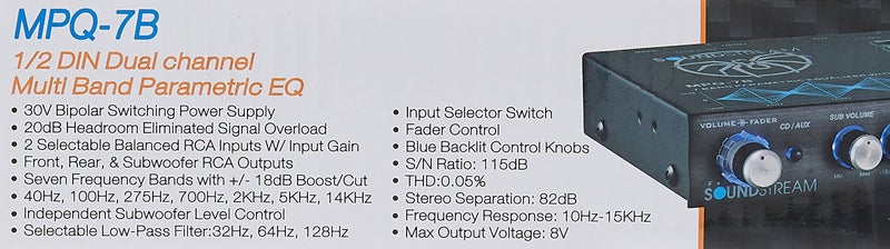Soundstream MPQ-7B 7-Band 1/2 DIN Equalizer - Image 5