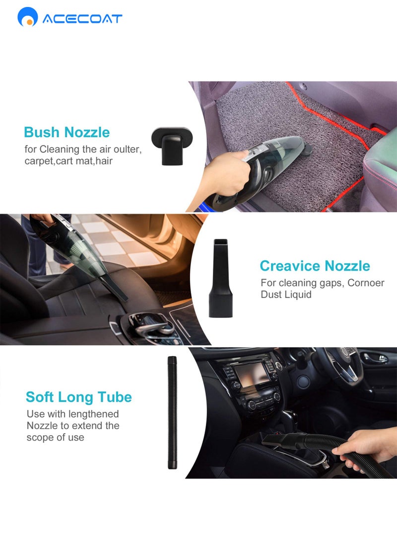 ايسكوت مكنسة كهربائية محمولة لاسلكية عالية الطاقة 120 وات 3200 باسكال مكنسة غبار منتهكي الغبار لاسلكية قابلة للشحن محمولة لزوج الحيوانات الأليفة/أريكة/سيارة/مكتب - Image 5