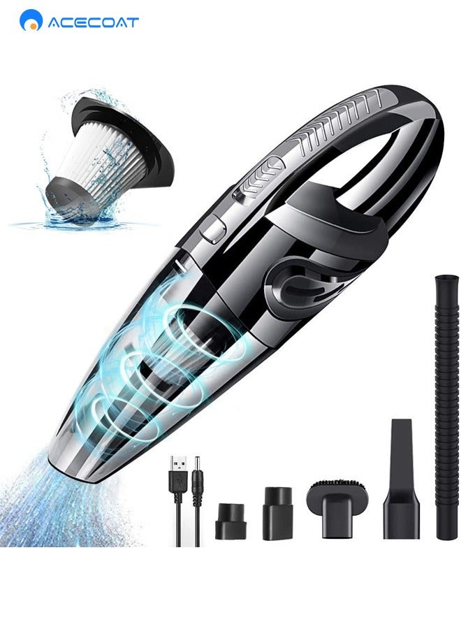 ايسكوت مكنسة كهربائية محمولة لاسلكية عالية الطاقة 120 وات 3200 باسكال مكنسة غبار منتهكي الغبار لاسلكية قابلة للشحن محمولة لزوج الحيوانات الأليفة/أريكة/سيارة/مكتب - Image 1