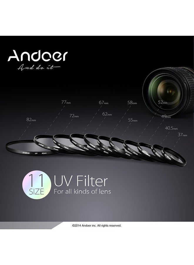 ANDOER 49mm UV Ultra-Violet Filter Lens Protector for Canon Nikon DSLR Camera  - Image 2