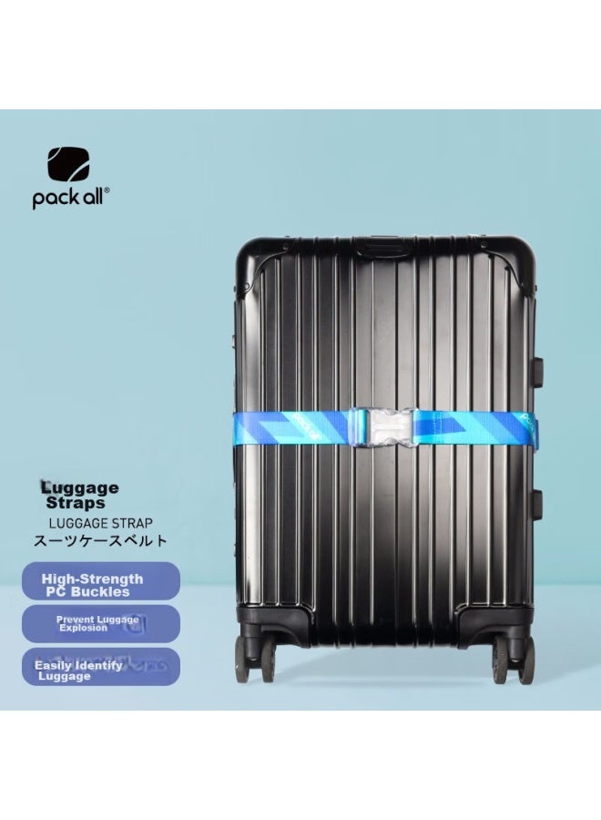 Pack All Luggage Straps For International Shipping, Suitcase Binding Fasteners, Anti-explosion Safety Packing Straps, Blue - Image 1