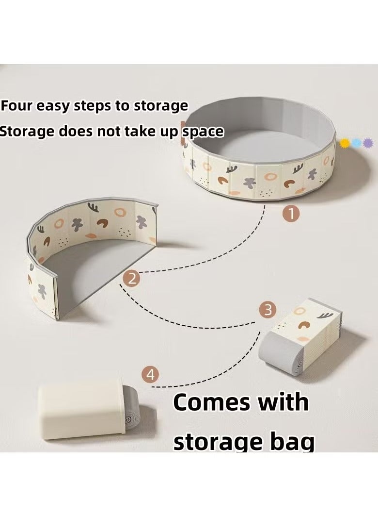 عربست لعبة أطفال رمل بركة منزل سياج قابل للطي داخلي لعب أداة حفر الرمل قطر 80 سم - Image 4