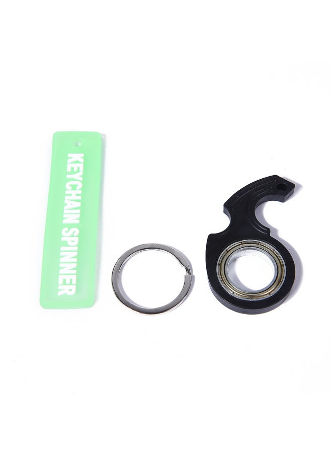 Generic - Keychain Fidget Spinner Anti-anxiety Toy Rotating Second Generation Fingertip Rotating Decompression Keychain-Color:1 - Image 1